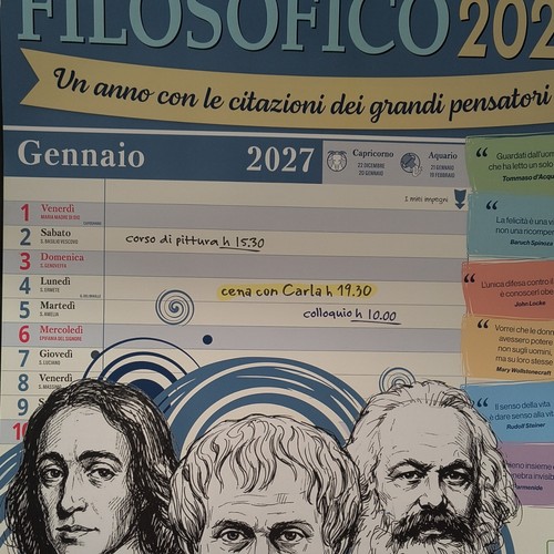 Calendario filosofico 2027 - filosofico, in